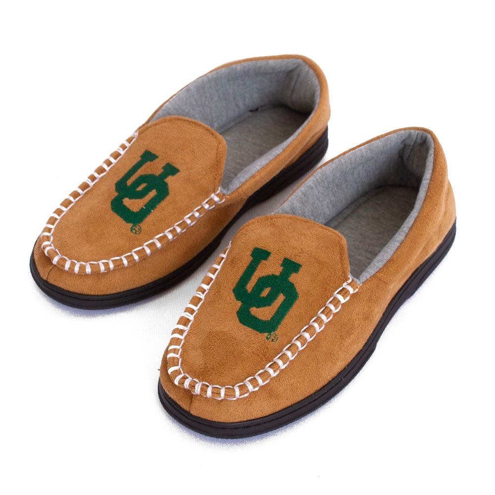 Brown Zoozatz Moccasin style Green Interlock UO Slipper